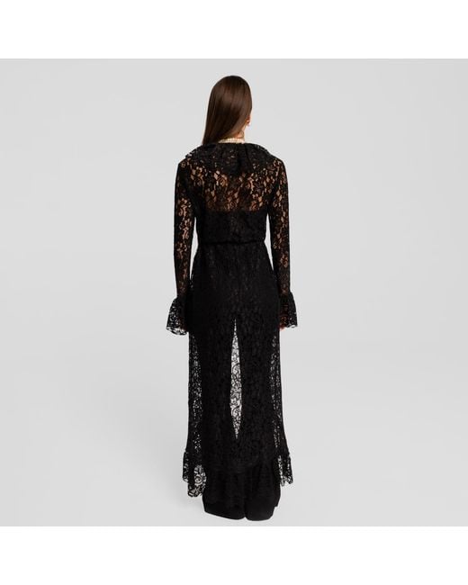 Mandragora Black Long Laced Blouse Leya