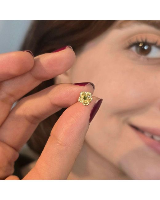 Harfi Metallic Peridot August Birthstone Poppy Birthflower Plated Stud Earrings