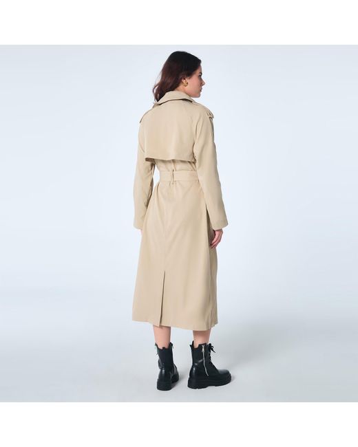 Smart and Joy Natural Classic Trench Coat With One Flap