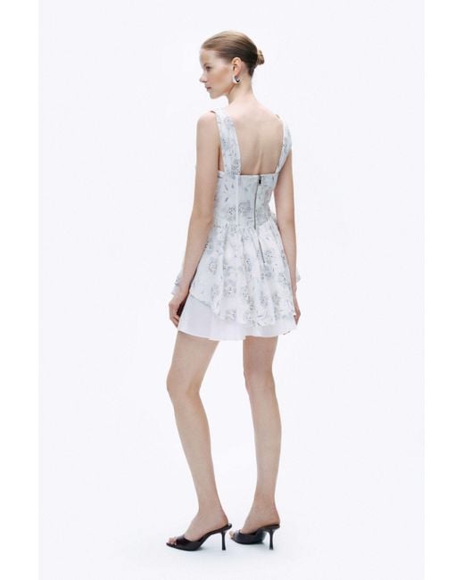 Nocturne White Corset Look Broderie Mini Dress