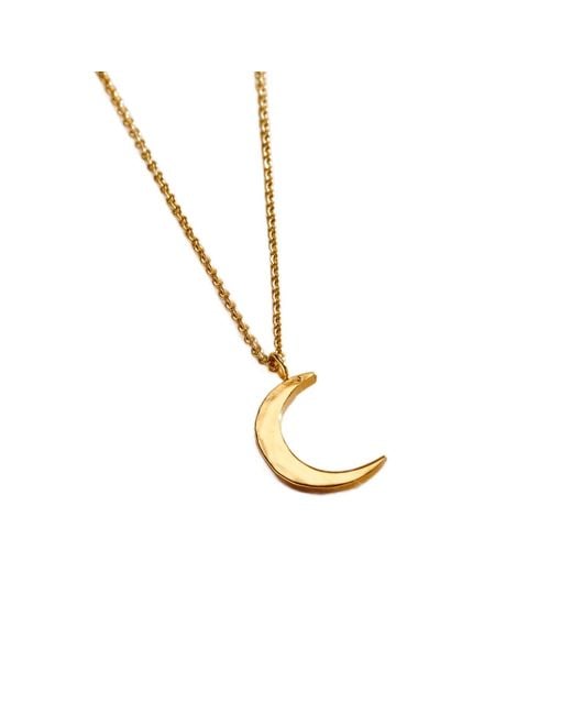 Posh Totty Designs Metallic Plated Small Crescent Moon Necklace