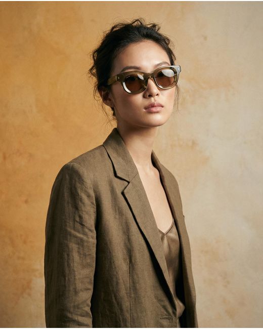 Cossimo Multicolor Alondo Champagne Acetate Wayfarer Sunglasses