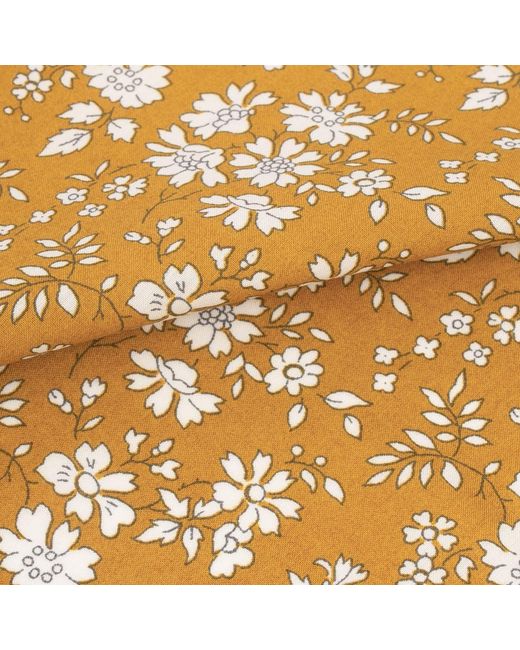 LE COLONEL Yellow Liberty Mustard Capel Bow Tie for men