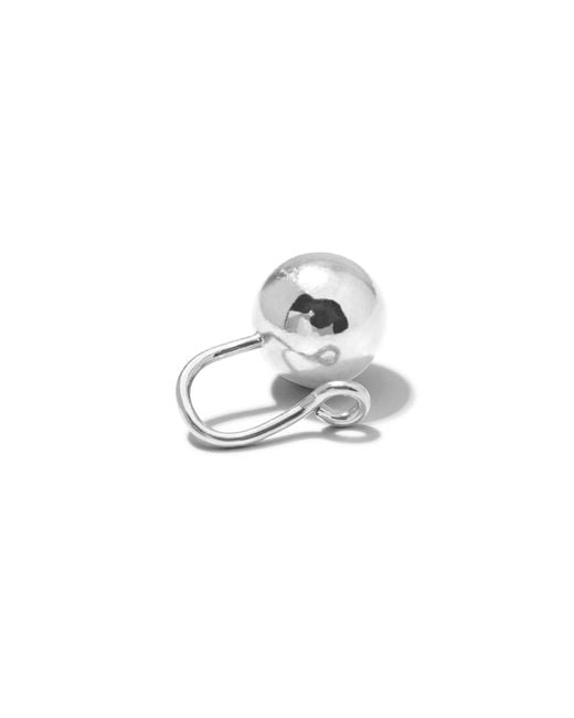 Jaredjamin White Orbita Floating Sphere Ear Cuff
