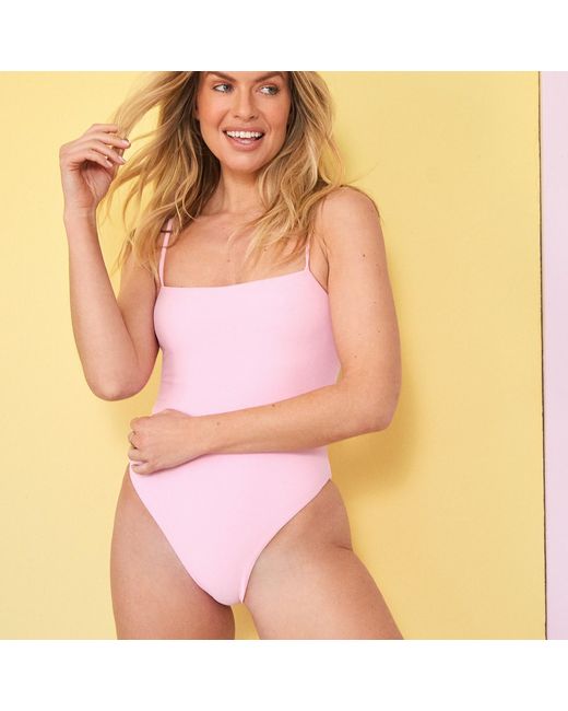 Blake Swimwear Pink Square Swimsuit