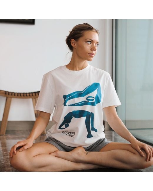 Boutique Kaotique Blue Strike A Pose Organic Cotton Tee