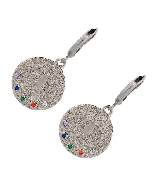 Ebru Jewelry Metallic Powerful Talisman Evil Eye Earrings