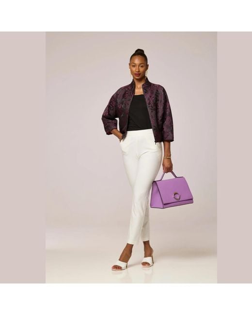 Lioness by Tf Purple Flowered Jacket
