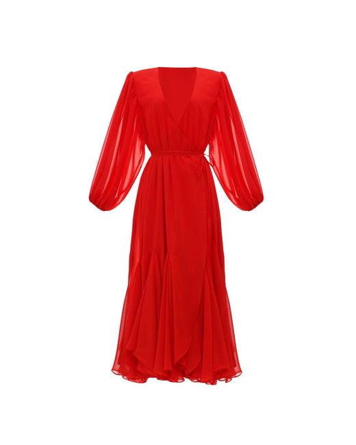 KÂfemme Chiffon Layered Boho Long Sleeve Dress
