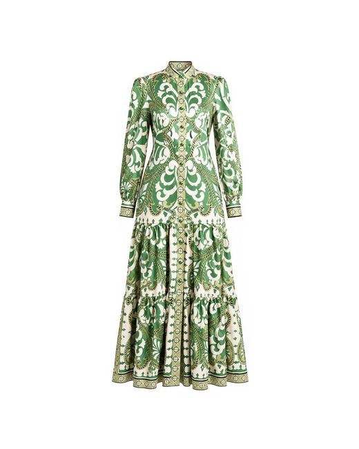 Maui X Lolita Green Zuri Baroque Print Dress