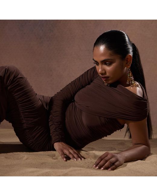 Celestine & Mae Brown Lanaria Maxi Dress