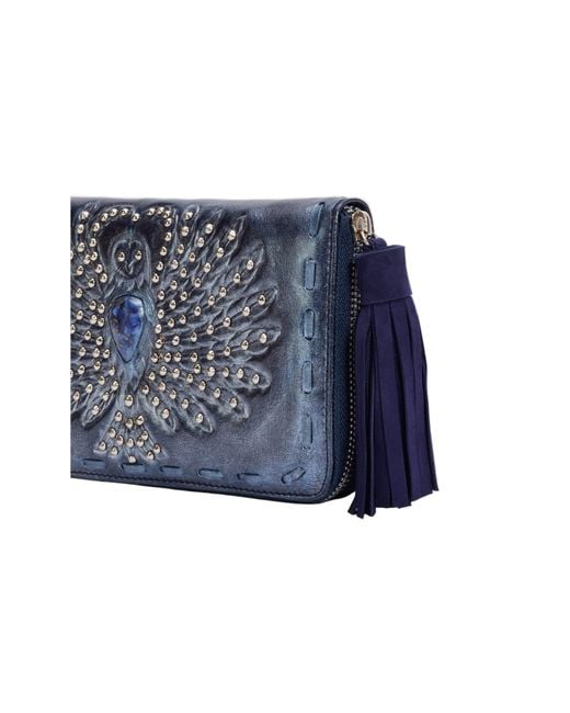 Jodi Lee Blue Love Story Owl Wallet Metallic