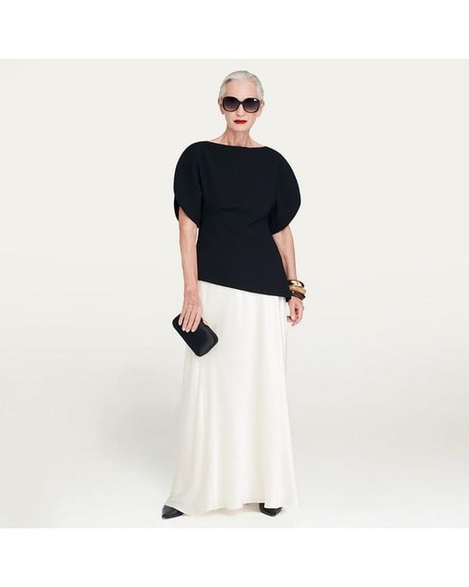 Lulu Guinness Black Satin Hayworth Clutch Bag
