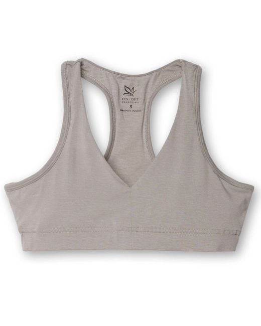 On/Off Essentials Gray Bamboo Sports Bra