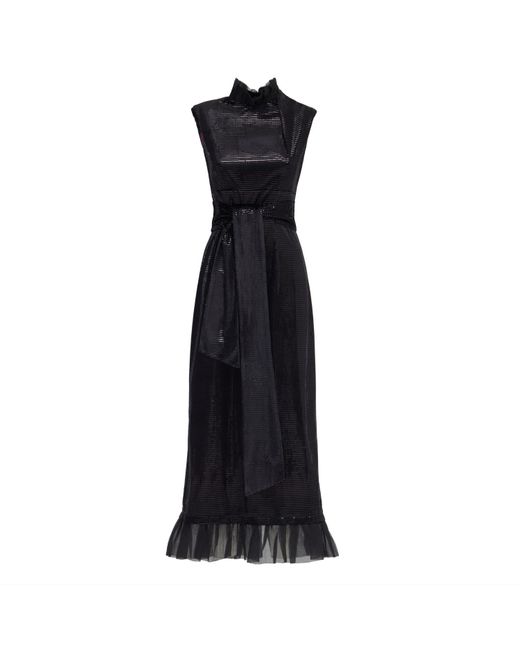 Julia Allert Black Cocktail Glam Velvet Dress