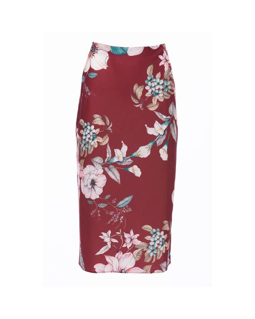 Carloslines Red Bias Skirt