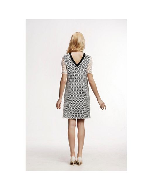 Rumour London White Donna Lace Overlay Dress Sheer Sleeves