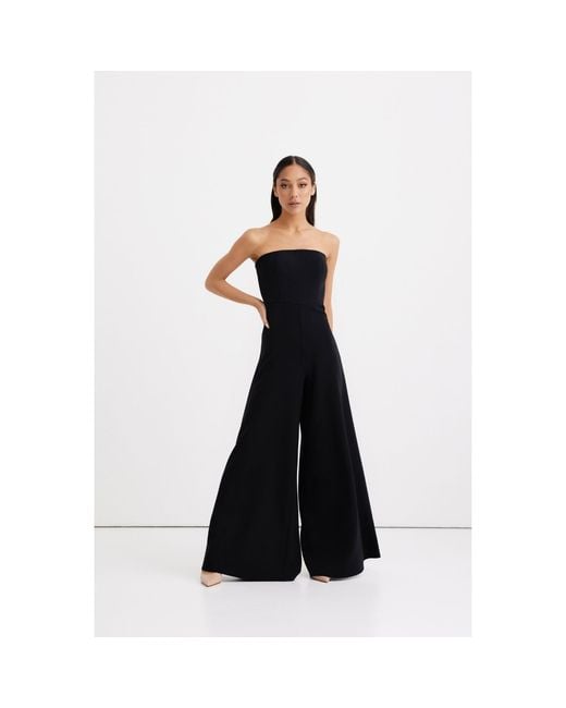 Nomi Fame Black Sarah Palazzo Pant Corset Jumpsuit