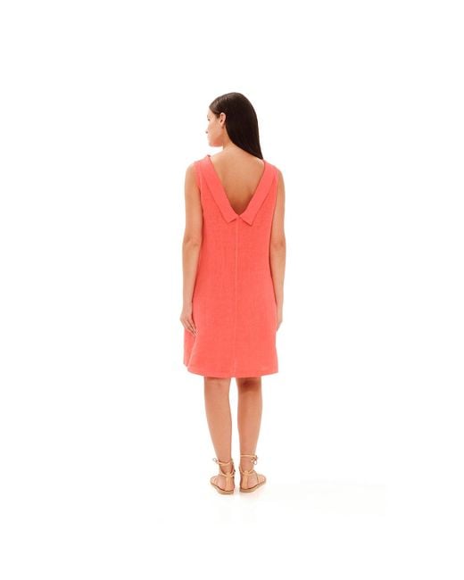 Haris Cotton Natural Neutrals Midi Linen Cami Dress With Back Tie Beach Sand