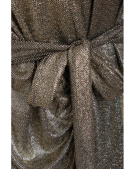 Sarvin Gray Sequin Wrap Dress
