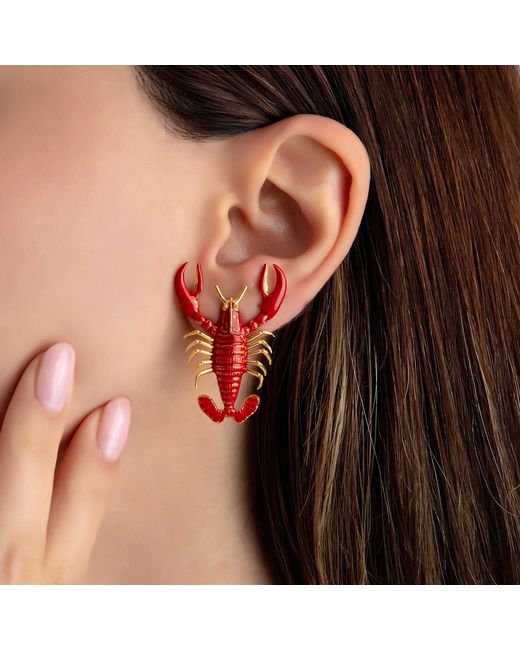 Milou Jewelry Red Lobster Earrings