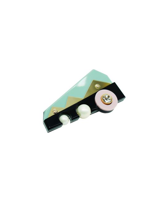 Gissa Bicalho Handmade Acrylic Brooch Inti / Green