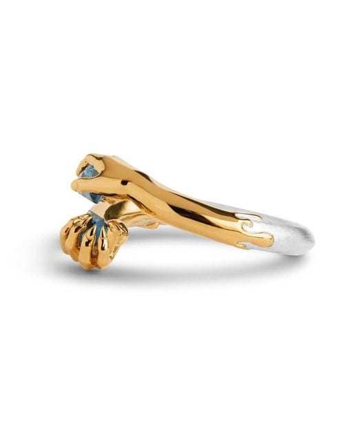 Kasun Metallic Together Ring – And Plated & Topaz