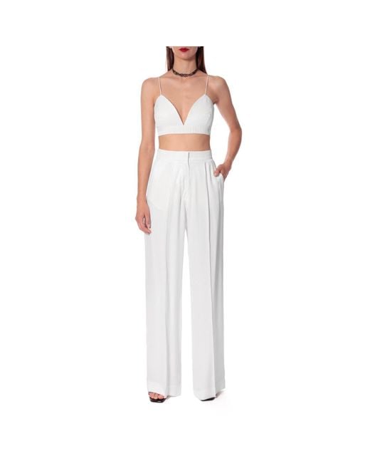 AGGI by HALEWSKI White Asha Bright Satin Bralette Top