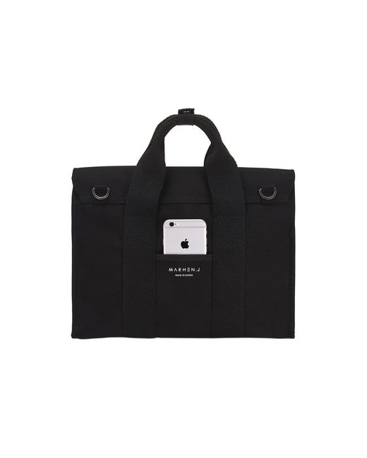 MARHEN.J Black Canvas Tote Bag