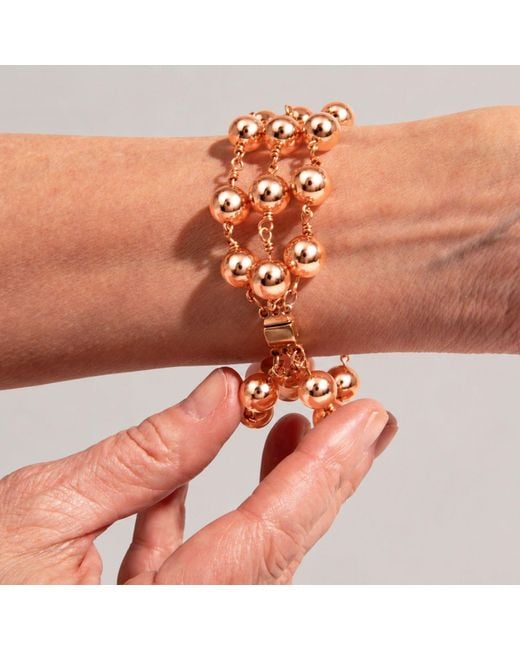 Rejected Hearts Club Orange Hematite Socialite Beaded Bracelet With Magnetic Clasp