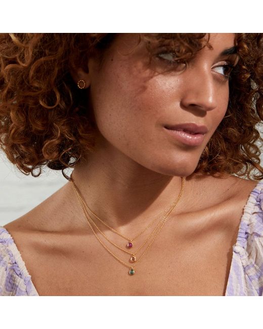 Auree Jewellery Metallic Hampton Emerald & Vermeil Necklace