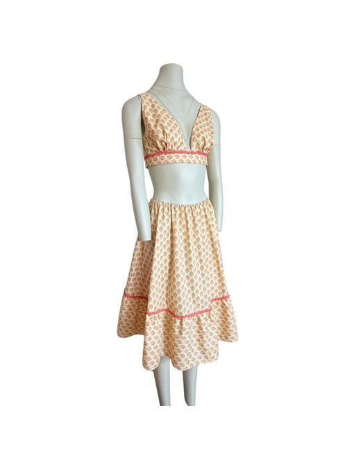 Couture to Your Door Natural Pastel And Co Ord Skirt And Top