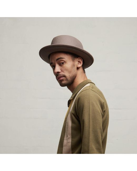 Dasmarca Hats Brown Godfather Taupe Wool Felt Hat for men