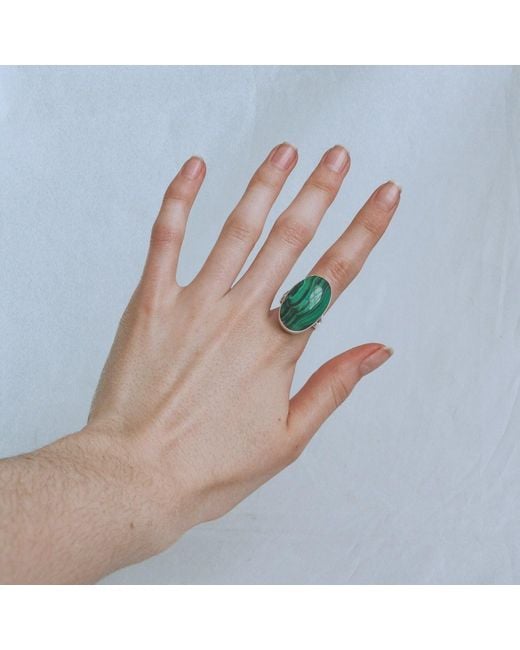 FV Jewellery Green La Stèle Malachite Ring