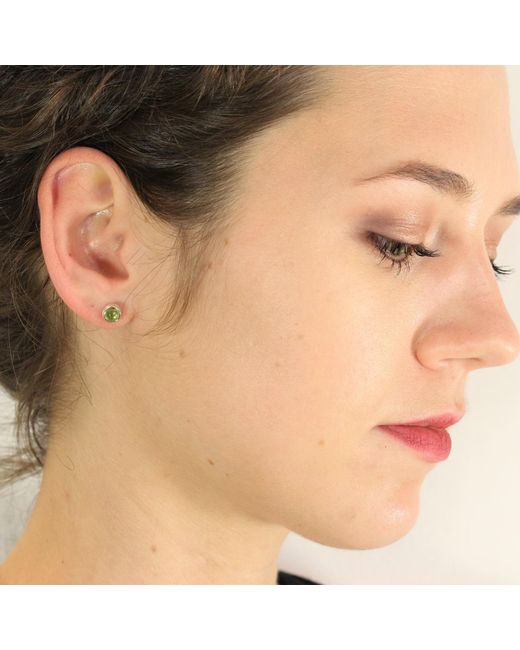 The Jewellery Store London Green August Birthstone Earrings Studs – Peridot