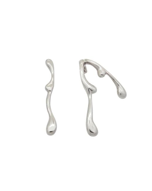 Daria Pacelli Jewelry Metallic Caribou Asymmetrical Earrings – Large