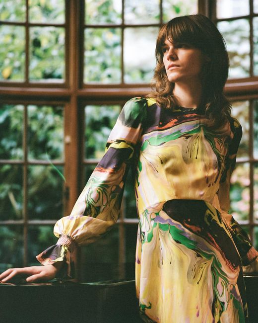 Klements Yellow Peggy Silk Dress