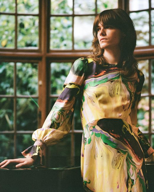 Klements Yellow Peggy Silk Dress