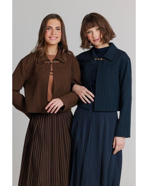 Lou&Up (Formerly Loup Clothing) Brown Pinstripe Jacket