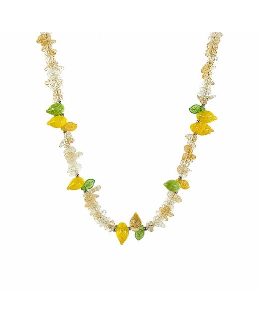 Ormiro Yellow Amalfi Beaded Citrine Necklace