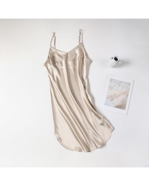 Soft Strokes Silk Natural Neutrals River Nymph Pure Silk Slip Dress