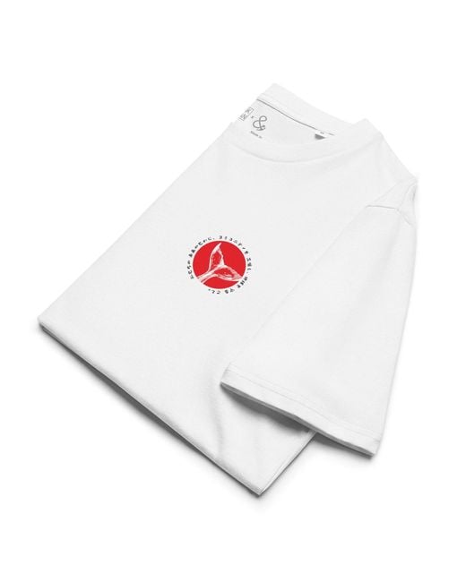 Anchor and Crew White Think Ocean Eight Japan Gurafiku Organic Cotton T-Shirt for men