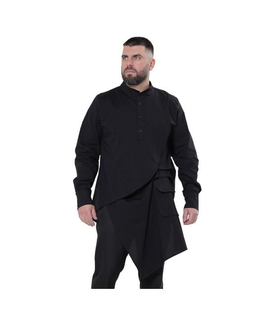 Metamorph Blue Extravagant Long Shirt for men