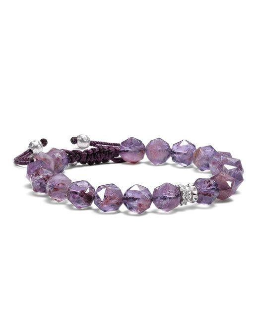AWNL Purple Rosa Roxburghii Phantom Quartz Macrame Bracelet