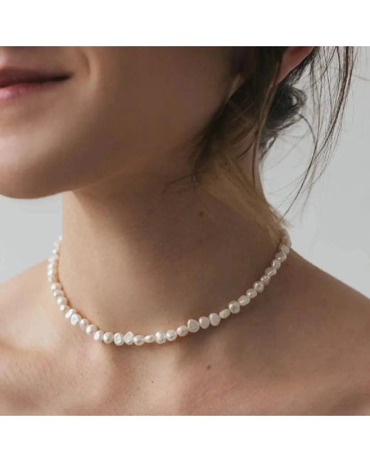 Pearl Code White Baroque Pearl Choker — Freshwater Pearl Necklace