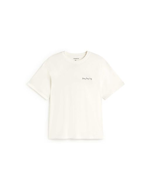 Thinking Mu White Hug Aaron Long T-Shirt for men