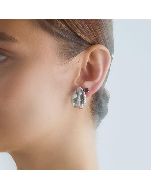 Onia Metallic Lemon Leaf Earring