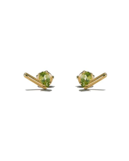 Onia Yellow Peridot Bar Studs