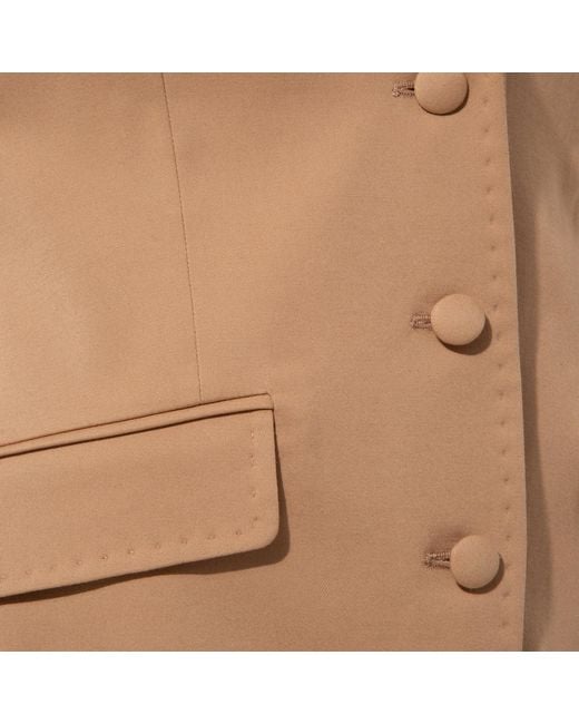 Femponiq Brown Sleeveless Tailored Blazer