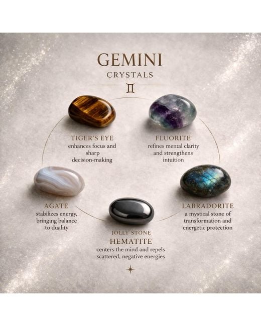 Mineralgems•Studio Pink Gemini Zodiac Crystal Box